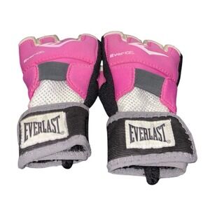 Everlast Ever Gel Pink Pro Style Grappling Training Boxing Bag Gloves Size M